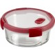 CURVER SMART COOK 0,6L Pojemnik okrągły szklany 16 x 7 cm transparentny/czerwony 00117-472