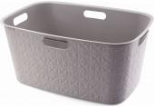 CURVER SOFTEX 45L Kosz na czyste pranie 39,7 x 59,4 x 27,4 cm, szary 00572-Z70