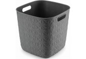 CURVER SOFTEX 15L Koszyk kwadratowy 27,9 x 27,9 x 26,9 cm, ciemno szary 00573-Z68