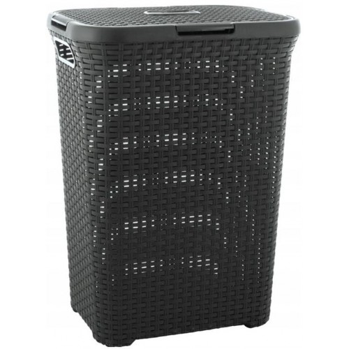 CURVER STYLE 60L Kosz na bieliznę 44,8 x 61,5 x 34,1 cm, ciemny szary 00707-308