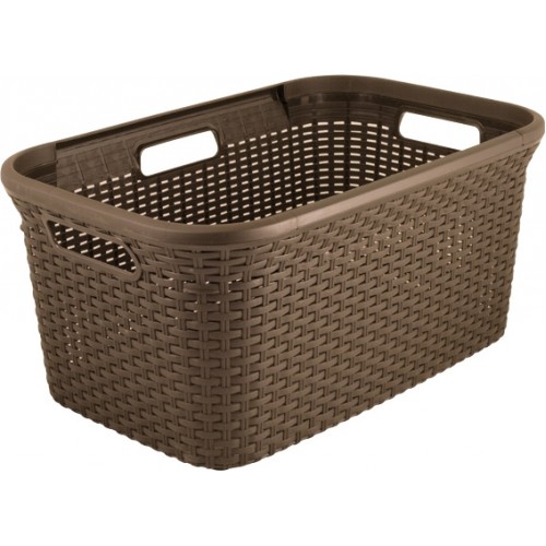 CURVER Koszyk RATTAN, 59,2 x 38 x 27 cm, 45 l, Mocha 00708-213