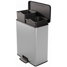 CURVER DECO BIN DUO 26L+26L Kosz na śmieci 48,6 x 31,6 x 61,5 cm srebrny 01129-C70