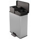 CURVER DECO BIN DUO 26L+26L Kosz na śmieci 48,6 x 31,6 x 61,5 cm srebrny 01129-C70