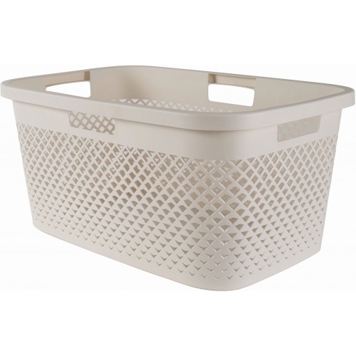 CURVER PURE 47L Kosz na czyste pranie 60 x 40 x 28 cm, beżowy 01917-X64