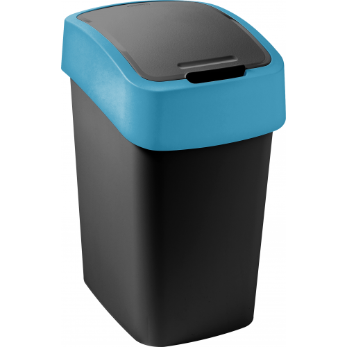 CURVER FLIP BIN 9L Kosz na śmieci 35 x 18,9 x 23,5 cm czarny/niebieski 02170-280