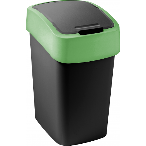 CURVER FLIP BIN 9L Kosz na śmieci 35 x 18,9 x 23,5 cm czarny/zielony 02170-847