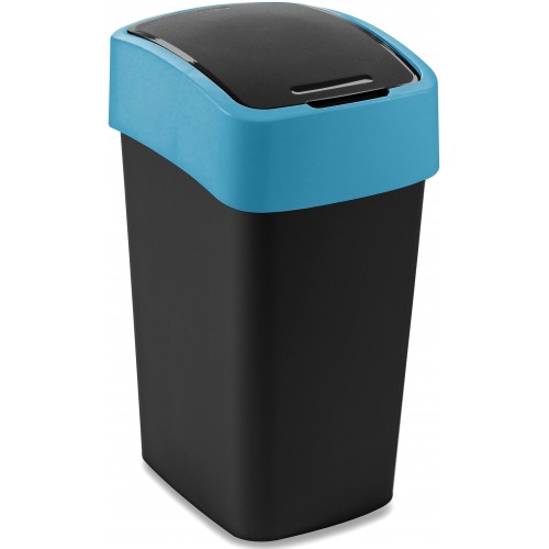 CURVER FLIP BIN 25L Kosz na śmieci 47 x 26 x 34 cm czarny/niebieski 02171-280