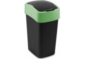 CURVER FLIP BIN 25L Kosz na śmieci 47 x 26 x 34 cm czarny/zielony 02171-847