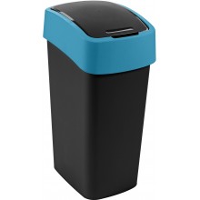 CURVER FLIP BIN 45L Kosz na śmieci 65,3 x 29,4 x 37,6 cm czarny/niebieski 02172-280