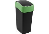CURVER FLIP BIN 45L Kosz na śmieci 65,3 x 29,4 x 37,6 cm czarny/zielony 02172-847