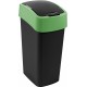 CURVER FLIP BIN 45L Kosz na śmieci 65,3 x 29,4 x 37,6 cm czarny/zielony 02172-847