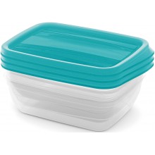CURVER VEDO Zestaw pojemników na żywność 3x1L, 20x14x6cm, jasnoniebieski 03505-051