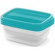 CURVER VEDO Zestaw pojemników na żywność 3x1L, 20x14x6cm, jasnoniebieski 03505-051