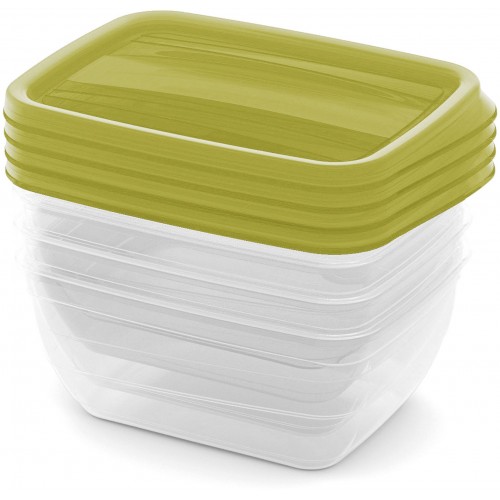 CURVER VEDO Zestaw pojemników na żywność 4x0,75L, 16x12x7cm, zielony 03508-313 CURVER VEDO Zestaw pojemników na żywność 4x0,75L, 16x12x7cm, zielony 03508-313