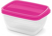 CURVER VEDO Zestaw pojemników na żywność 2x1,3L, 20x14x8cm, jasnoróżowy 03510-251