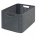 CURVER Pojemnik / Koszyk RATTAN Style2 L, 43,6 x 22,8 x 32,6 cm, antracyt, 03616-308