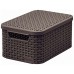CURVER STYLE S Koszyk z pokrywą 29,1 x 19,8 x 14,2 cm ciemny brąz 03617-210