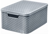 CURVER STYLE M Koszyk z pokrywą 39,3 x 29,3 x 18,7 cm jasnoszary 03618-099