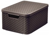 CURVER STYLE M Koszyk z pokrywą 39,3 x 29,3 x 18,7 cm ciemny brąz 03618-210