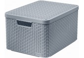 CURVER STYLE L Koszyk z pokrywą 44,5 x 33 x 24,8 cm jasnoszary 03619-099