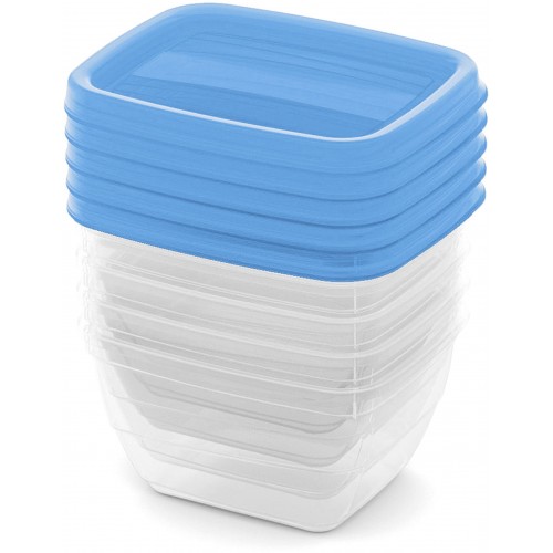 CURVER VEDO Zestaw pojemników na żywność 5x0,25L, 11x9x6cm, niebieski 03844-051 CURVER VEDO Zestaw pojemników na żywność 5x0,25L, 11x9x6cm, niebieski 03844-051