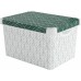 CURVER DECO STOCKHOLM L Pojemnik 39,5 x 29,5 x 24 cm zielone liście 04711-Y89