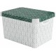 CURVER DECO STOCKHOLM L Pojemnik 39,5 x 29,5 x 24 cm zielone liście 04711-Y89