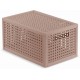 CURVER KAYA S 7L Koszyk z przykrywką 18,8 × 30 × 15,4 cm, pudrowy róż 17213762