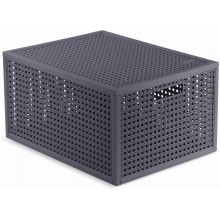 CURVER KAYA M 20L Koszyk z pokrywą 37,6 × 30 × 20,7 cm, ciemnoszary 17213763