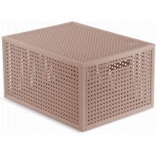 CURVER KAYA M 20L Koszyk z przykrywką 37,6 × 30 × 20,7 cm, pudrowy róż 17213763