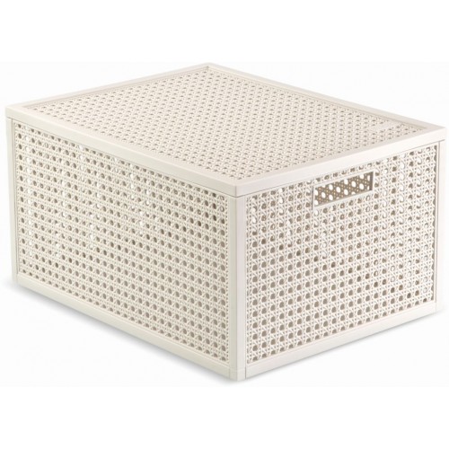CURVER KAYA M 20L Koszyka z przykrywką 37,6 × 30 × 20,7 cm, kremowy 17213763 CURVER KAYA M 20L Koszyka z przykrywką 37,6 × 30 × 20,7 cm, kremowy 17213763