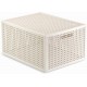 CURVER KAYA M 20L Koszyka z przykrywką 37,6 × 30 × 20,7 cm, kremowy 17213763