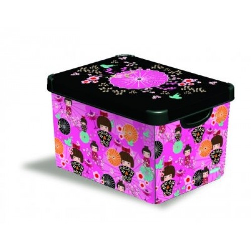 CURVER Pojemnik Decos Stockholm  L  JAPANESE GIRLS, 39,5 x 24 x 29,5 cm  04711-J134