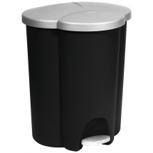 CURVER TRIO PEDAL BIN 40L Kosz na śmieci potrójny 47,8 x 39,4 x 59,2 cm czarny 03942-26