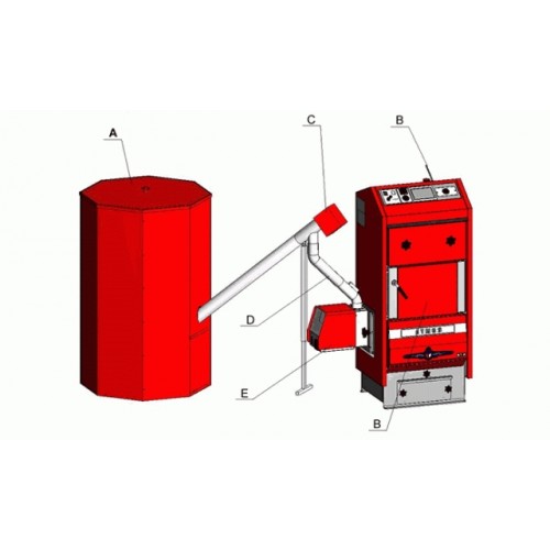 Atmos Podajnik ślimakowy DRA50 2,5m śr. 80mm