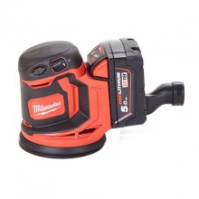 Milwaukee M18 BOS125-502B Szlifierka mimośrodowa (18V/2x5,0Ah/125mm) 4933464229