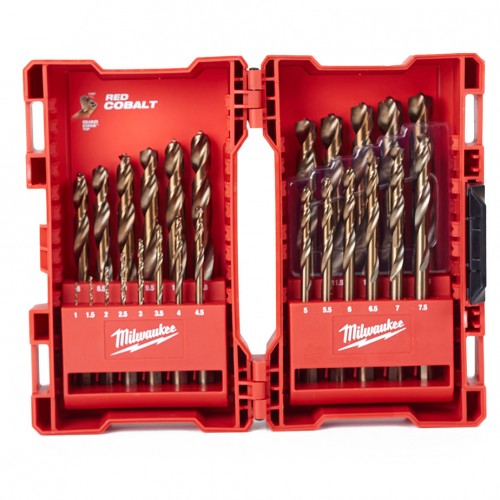 Milwaukee HSS-G Red Cobalt-Din 338 Zestaw wierteł do metalu (25szt) 4932352471