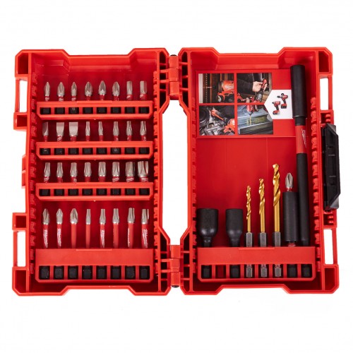 Milwaukee Shockwave Zestaw bitów 40 Szt + Udarowa nasadka kątowa 4932478906
