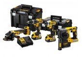DeWALT DCK422P3T Zestaw Narzędzi DCD796+DCH273+DCF887+DCG405+3 x 5,0 Ah+DCB1104