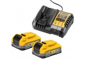 DeWALT DCB1104S2 PowerStack Zestaw akumulatorów (18V/2x3,5Ah) + ładowarka