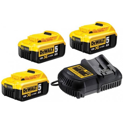 DeWALT DCB115P3 Zestaw ładowarka DCB115 + 18V 3x5,0Ah