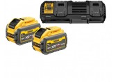 DeWALT DCB132X2 XR FLEXVOLT 54 V zestaw (2×akumulator 9,0 Ah+podwójna ładowarka DCB132)