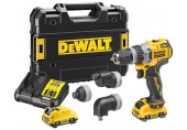 DeWALT DCD703L2T Aku wiertarko-wkrętarka (57 Nm/12V/2x3,0Ah) Tstak