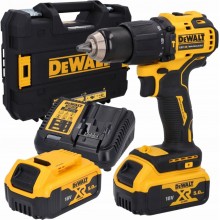 DeWALT DCD709P2T aku. wiertarko-wkrętarka udarowa 65 Nm (18V/2×5,0Ah) w walizce TSTAK