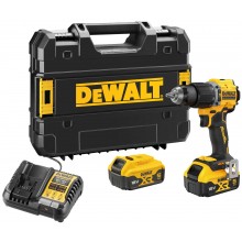DeWALT DCD799P2T Bezszczotkowa wiertarko-wkrętarka udarowa (74Nm/18V/2x5,0Ah)walizka Tstak
