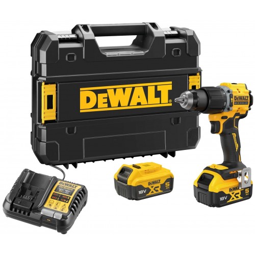 DeWALT DCD799P2T Bezszczotkowa wiertarko-wkrętarka udarowa (74Nm/18V/2x5,0Ah)walizka Tstak
