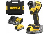 DeWALT DCF850E2T Aku Zakrętarka udarowa 1/4" (18V/208Nm/2x1,7Ah PowerStack)Tstak