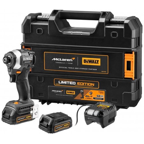 DeWALT DCF85ME2GT Zakrętak udarowy McLaren 1/4" (206Nm/18V/2x1,7Ah) Tstak