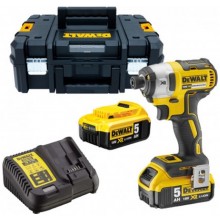 DeWALT DCF887P2 Zakrętarka udarowa 1/4" (205Nm/18V/2x5,0Ah) Tstak