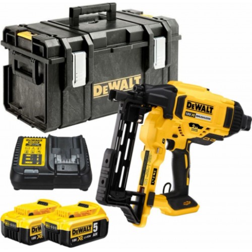 DeWALT DCFS950P2 Gwoździarka do skobli 50 mm XR (18V/2x5,0Ah) Tstak